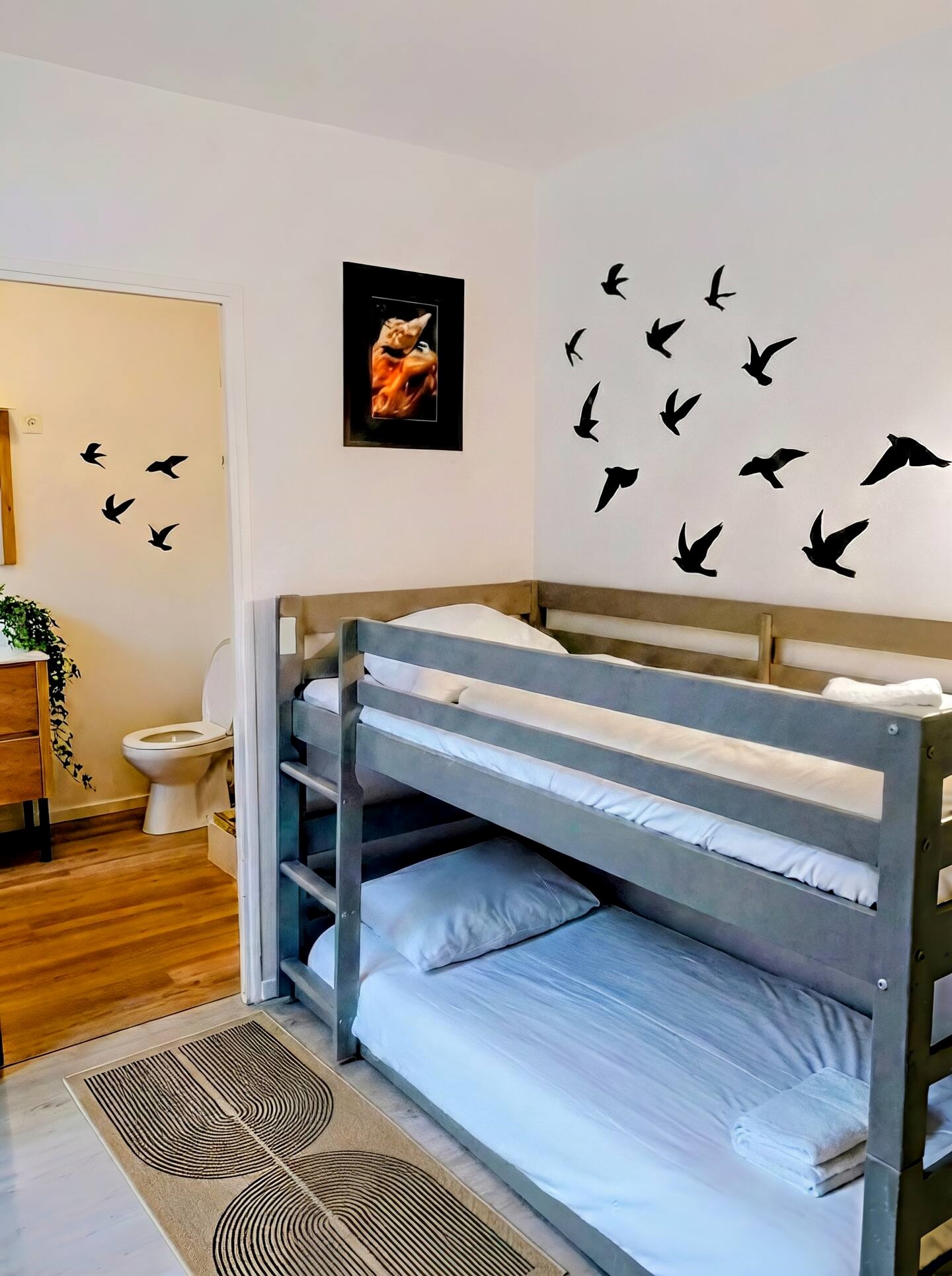 Chambre enfants avec lits superposés