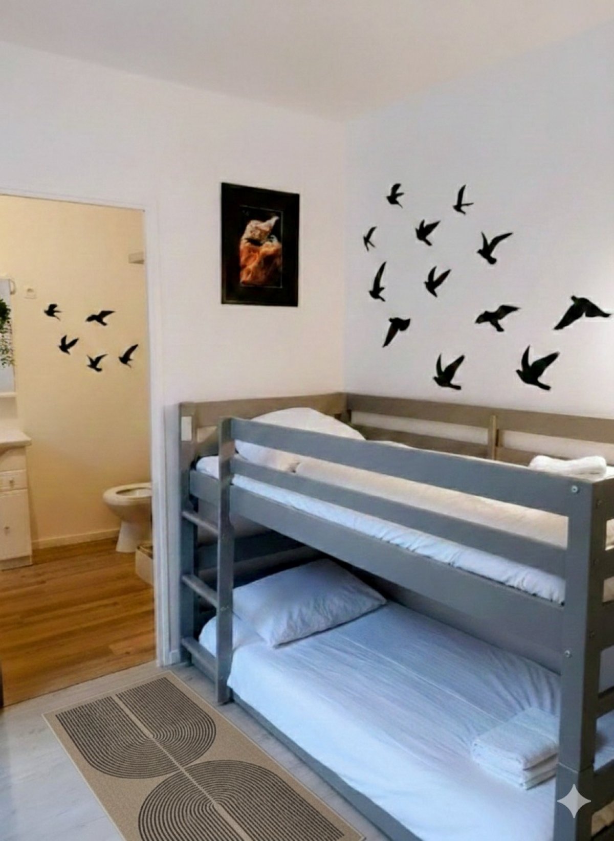 Chambre enfants avec lits superposés